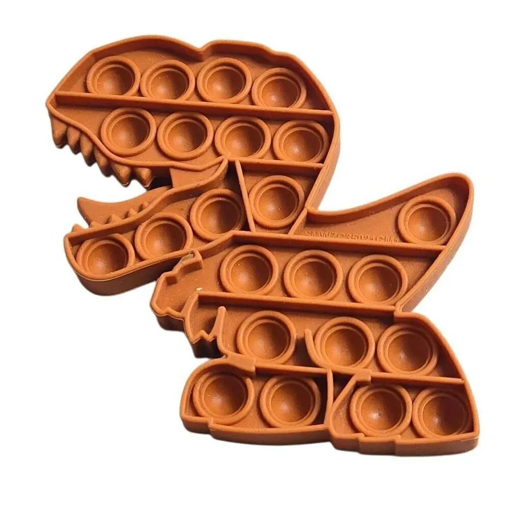 Brown T-Rex Pop-Eeze Fidget Popper Toy By Jurassic World